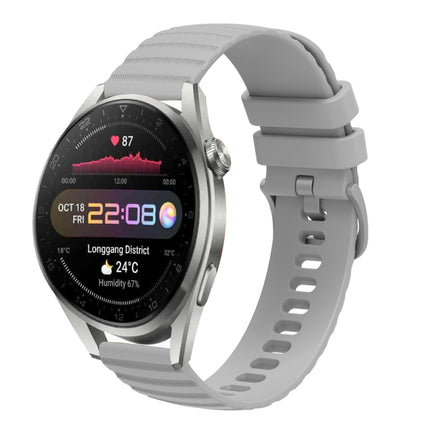 22mm Wavy Dot Pattern Solid Color Silicone Watch Band, For Huawei Watch 3 Pro New