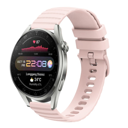 22mm Wavy Dot Pattern Solid Color Silicone Watch Band, For Huawei Watch 3 Pro New