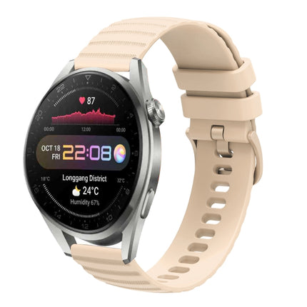 22mm Wavy Dot Pattern Solid Color Silicone Watch Band, For Huawei Watch 3 Pro New