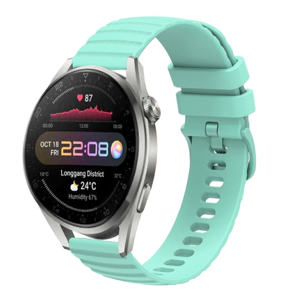 22mm Wavy Dot Pattern Solid Color Silicone Watch Band, For Huawei Watch 3 Pro New
