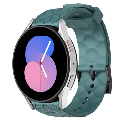 20mm Football Pattern Solid Color Silicone Watch Band, For Samsung Galaxy Watch 5 44mm, For Samsung Galaxy Watch 5 40mm