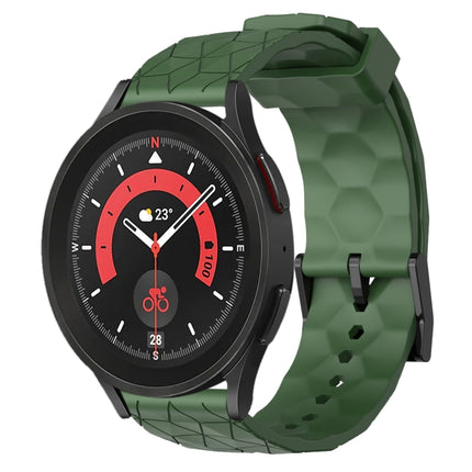 20mm Football Pattern Solid Color Silicone Watch Band, For Samsung Galaxy Watch 5 Pro 45mm, For Samsung Galaxy Watch 4 44mm