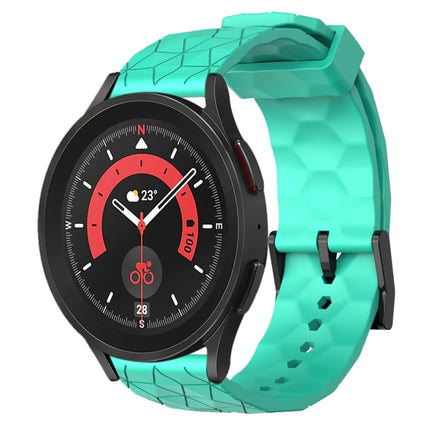 20mm Football Pattern Solid Color Silicone Watch Band, For Samsung Galaxy Watch 5 Pro 45mm, For Samsung Galaxy Watch 4 44mm