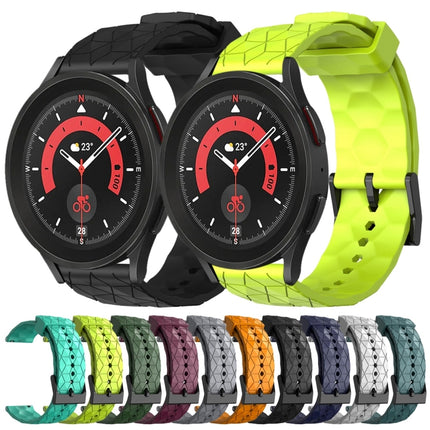 20mm Football Pattern Solid Color Silicone Watch Band, For Samsung Galaxy Watch 5 Pro 45mm, For Samsung Galaxy Watch 4 44mm