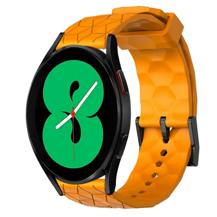 20mm Football Pattern Solid Color Silicone Watch Band, For Samsung Galaxy Watch 5 Pro 45mm, For Samsung Galaxy Watch 4 44mm
