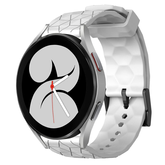 20mm Football Pattern Solid Color Silicone Watch Band, For Samsung Galaxy Watch 4 40mm, For Samsung  Galaxy Watch 4 Classic 42mm