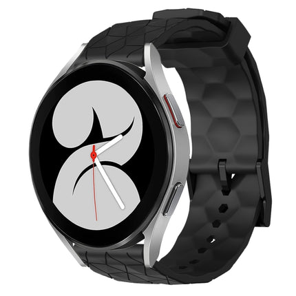 20mm Football Pattern Solid Color Silicone Watch Band, For Samsung Galaxy Watch 4 40mm, For Samsung  Galaxy Watch 4 Classic 42mm