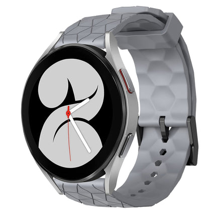20mm Football Pattern Solid Color Silicone Watch Band, For Samsung Galaxy Watch 4 40mm, For Samsung  Galaxy Watch 4 Classic 42mm