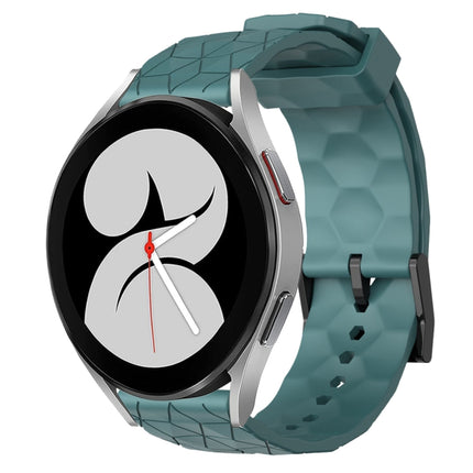 20mm Football Pattern Solid Color Silicone Watch Band, For Samsung Galaxy Watch 4 40mm, For Samsung  Galaxy Watch 4 Classic 42mm