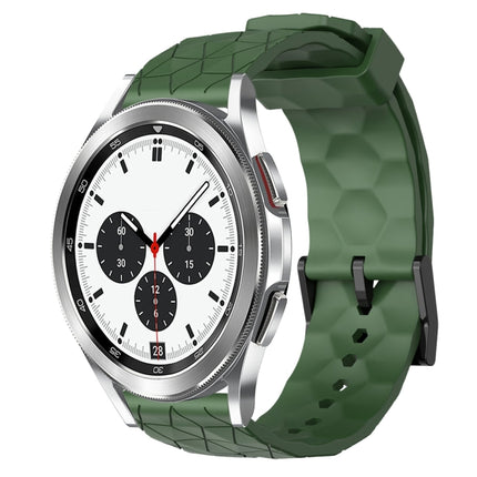 20mm Football Pattern Solid Color Silicone Watch Band, For Samsung Galaxy Watch 4 40mm, For Samsung  Galaxy Watch 4 Classic 42mm