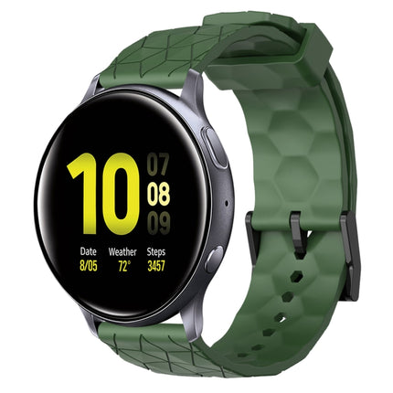 20mm Football Pattern Solid Color Silicone Watch Band, For Samsung  Galaxy Watch 4 Classic 46mm, For Samsung Galaxy Watch Active 2 40mm