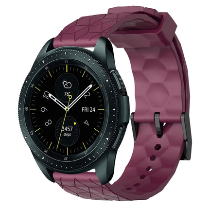 20mm Football Pattern Solid Color Silicone Watch Band, For Samsung Galaxy Watch Active 2 44mm, For Samsung Galaxy Watch 42mm