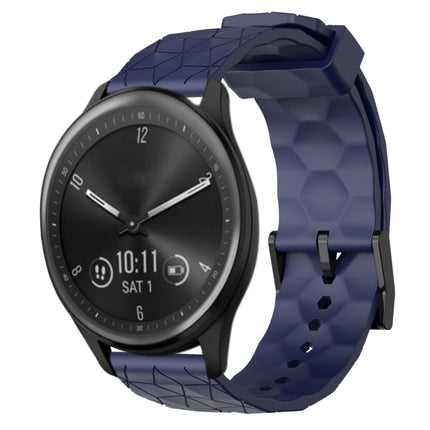 20mm Football Pattern Solid Color Silicone Watch Band, For Garmin Vivomove Sport, For Garmin Venu 2 Plus