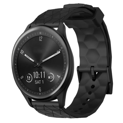 20mm Football Pattern Solid Color Silicone Watch Band, For Garmin Vivomove Sport, For Garmin Venu 2 Plus