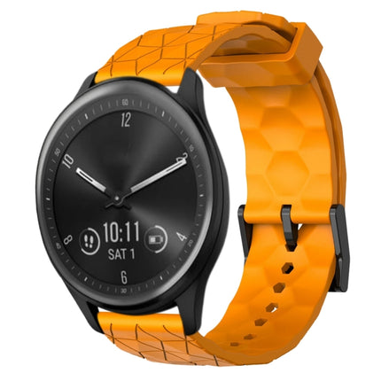 20mm Football Pattern Solid Color Silicone Watch Band, For Garmin Vivomove Sport, For Garmin Venu 2 Plus
