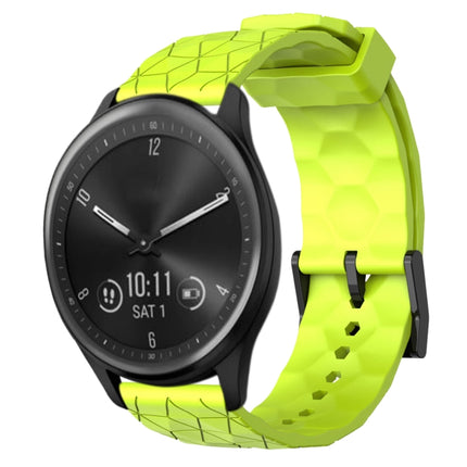 20mm Football Pattern Solid Color Silicone Watch Band, For Garmin Vivomove Sport, For Garmin Venu 2 Plus