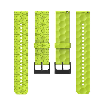 20mm Football Pattern Solid Color Silicone Watch Band, For Garmin Vivomove Sport, For Garmin Venu 2 Plus