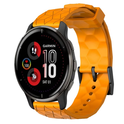 20mm Football Pattern Solid Color Silicone Watch Band, For Garmin Vivomove Sport, For Garmin Venu 2 Plus