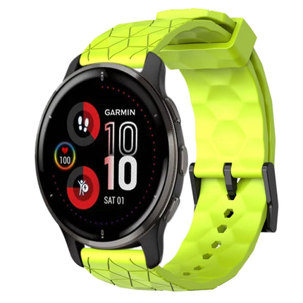 20mm Football Pattern Solid Color Silicone Watch Band, For Garmin Vivomove Sport, For Garmin Venu 2 Plus