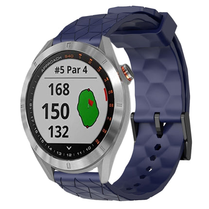 20mm Football Pattern Solid Color Silicone Watch Band, For Garmin Approach S40, For Garmin Forerunner 158
