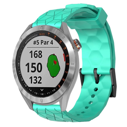 20mm Football Pattern Solid Color Silicone Watch Band, For Garmin Approach S40, For Garmin Forerunner 158