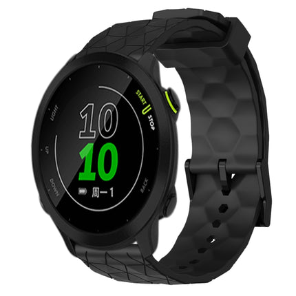20mm Football Pattern Solid Color Silicone Watch Band, For Garmin Approach S40, For Garmin Forerunner 158