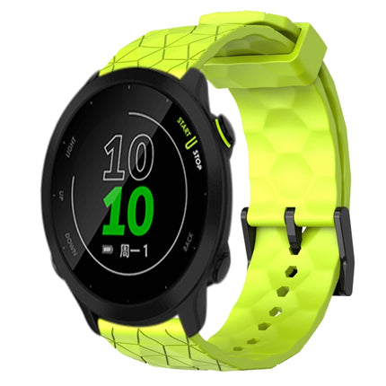 20mm Football Pattern Solid Color Silicone Watch Band, For Garmin Approach S40, For Garmin Forerunner 158