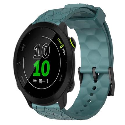 20mm Football Pattern Solid Color Silicone Watch Band, For Garmin Approach S40, For Garmin Forerunner 158