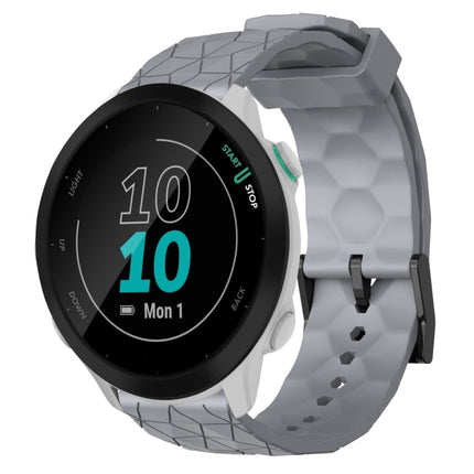 20mm Football Pattern Solid Color Silicone Watch Band, For Garmin Forerunner 55, For Garmin Venu
