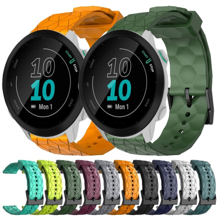 20mm Football Pattern Solid Color Silicone Watch Band, For Garmin Forerunner 55, For Garmin Venu