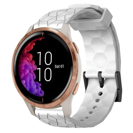 20mm Football Pattern Solid Color Silicone Watch Band, For Garmin Forerunner 55, For Garmin Venu