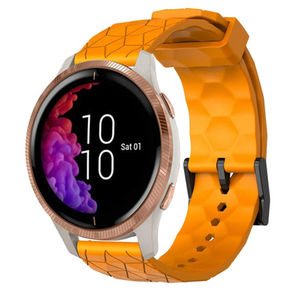 20mm Football Pattern Solid Color Silicone Watch Band, For Garmin Forerunner 55, For Garmin Venu