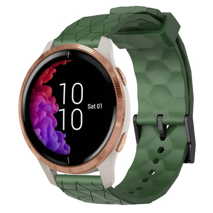 20mm Football Pattern Solid Color Silicone Watch Band, For Garmin Forerunner 55, For Garmin Venu
