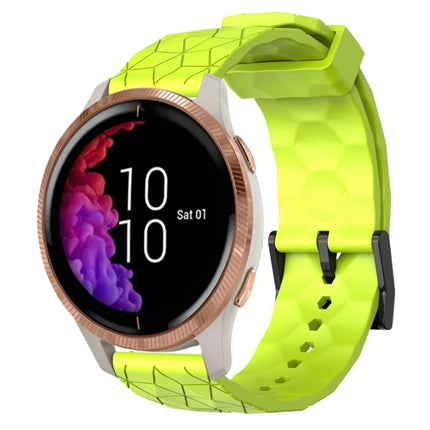 20mm Football Pattern Solid Color Silicone Watch Band, For Garmin Forerunner 55, For Garmin Venu