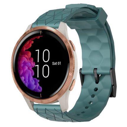 20mm Football Pattern Solid Color Silicone Watch Band, For Garmin Forerunner 55, For Garmin Venu
