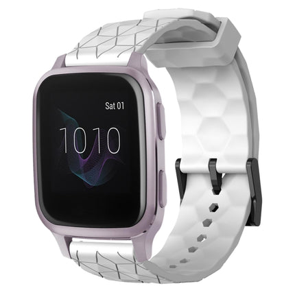 20mm Football Pattern Solid Color Silicone Watch Band, For Garmin Venu SQ, For Garminmove Luxe