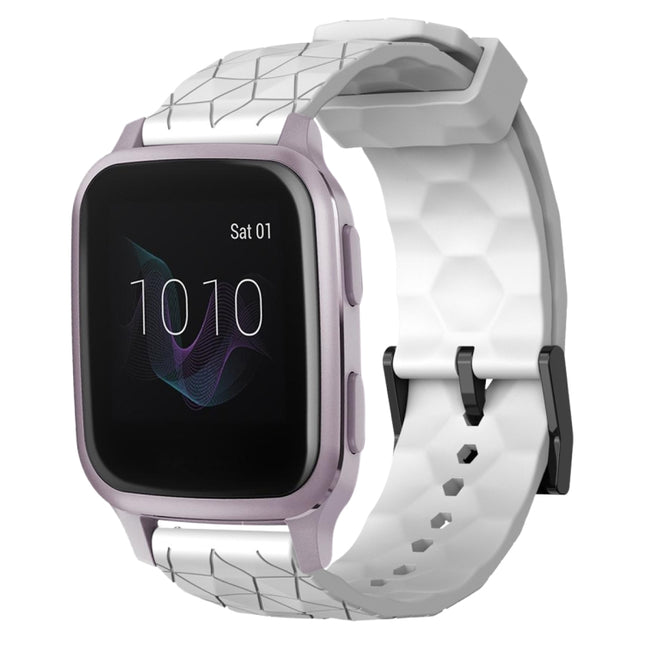 20mm Football Pattern Solid Color Silicone Watch Band, For Garmin Venu SQ, For Garminmove Luxe