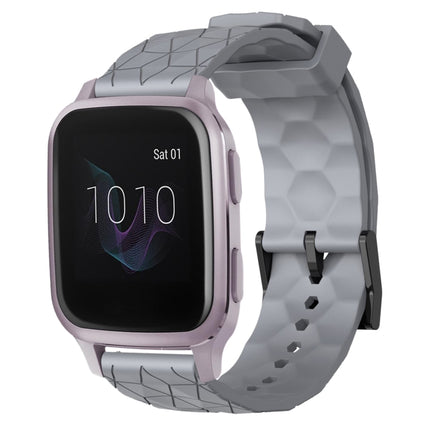 20mm Football Pattern Solid Color Silicone Watch Band, For Garmin Venu SQ, For Garminmove Luxe