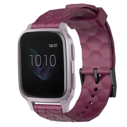 20mm Football Pattern Solid Color Silicone Watch Band, For Garmin Venu SQ, For Garminmove Luxe