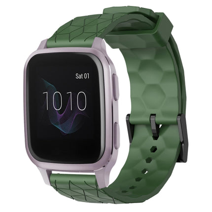 20mm Football Pattern Solid Color Silicone Watch Band, For Garmin Venu SQ, For Garminmove Luxe