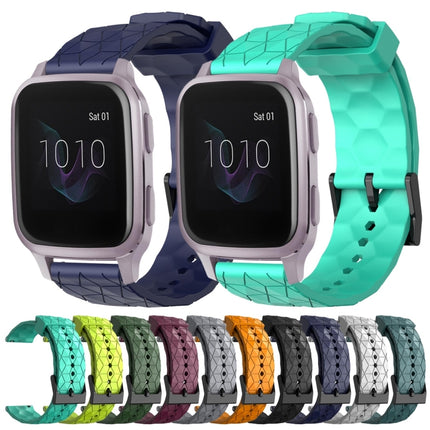 20mm Football Pattern Solid Color Silicone Watch Band, For Garmin Venu SQ, For Garminmove Luxe