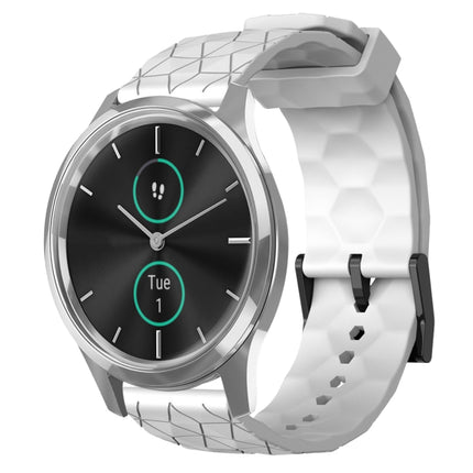 20mm Football Pattern Solid Color Silicone Watch Band, For Garmin Venu SQ, For Garminmove Luxe