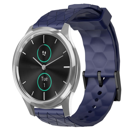 20mm Football Pattern Solid Color Silicone Watch Band, For Garmin Venu SQ, For Garminmove Luxe