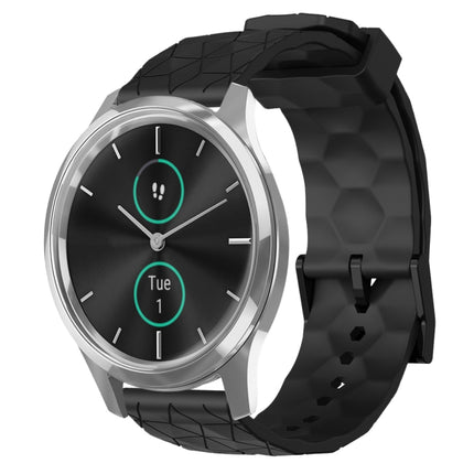 20mm Football Pattern Solid Color Silicone Watch Band, For Garmin Venu SQ, For Garminmove Luxe