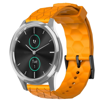 20mm Football Pattern Solid Color Silicone Watch Band, For Garmin Venu SQ, For Garminmove Luxe