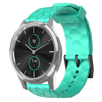 20mm Football Pattern Solid Color Silicone Watch Band, For Garmin Venu SQ, For Garminmove Luxe