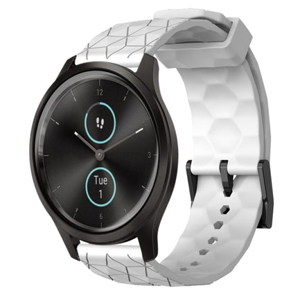 20mm Football Pattern Solid Color Silicone Watch Band, For Garminmove Style, For Garmin Forerunner 645 Music