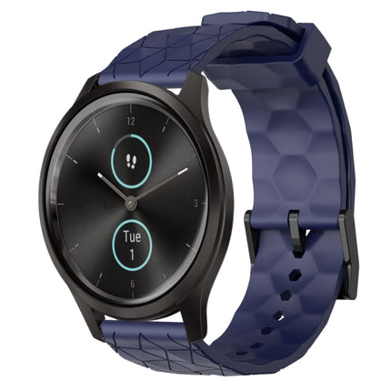 20mm Football Pattern Solid Color Silicone Watch Band, For Garminmove Style, For Garmin Forerunner 645 Music