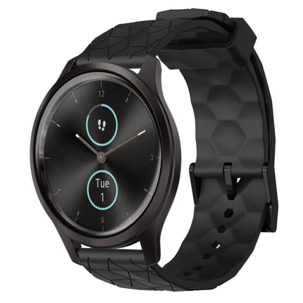 20mm Football Pattern Solid Color Silicone Watch Band, For Garminmove Style, For Garmin Forerunner 645 Music