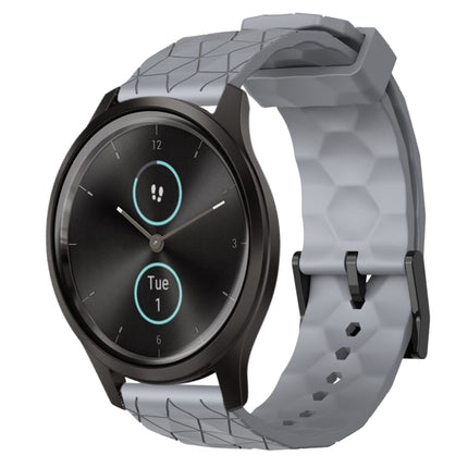 20mm Football Pattern Solid Color Silicone Watch Band, For Garminmove Style, For Garmin Forerunner 645 Music
